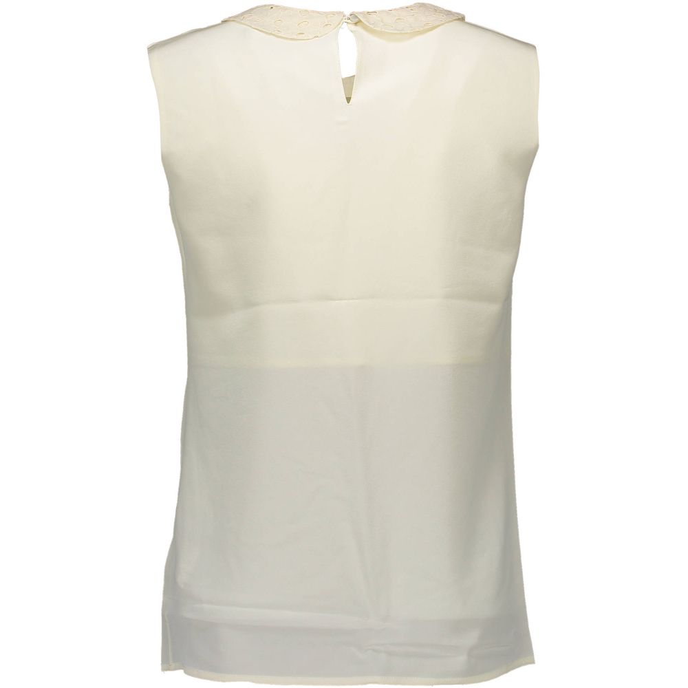 White Silk Women Top