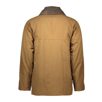 Brown Cotton Men Jacket