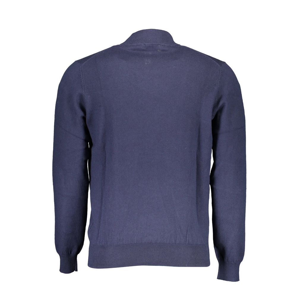Blue Cotton Men Sweater