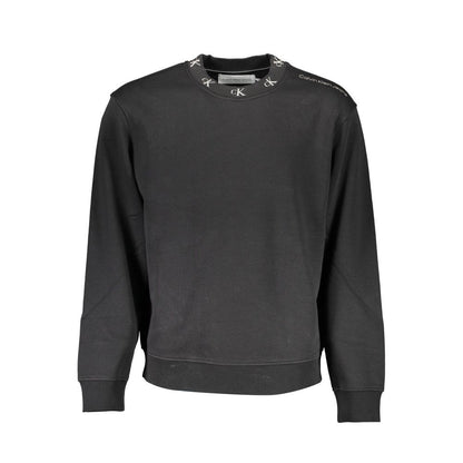 Black Cotton Men Sweater