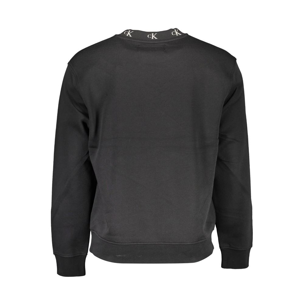 Black Cotton Men Sweater