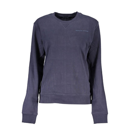 Blue Cotton Women Sweater