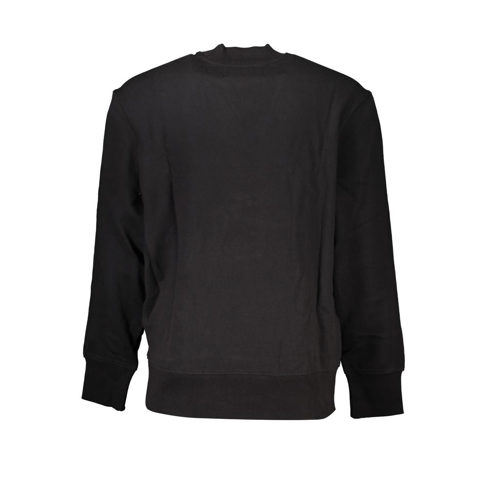 Black Cotton Men Sweater