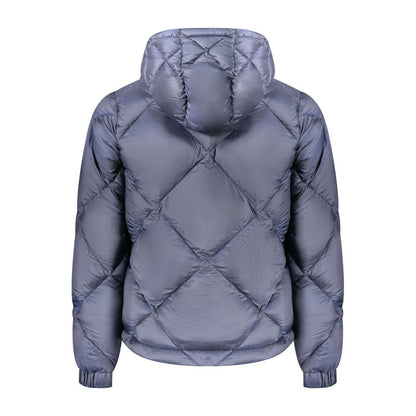 Blue Polyester Men Jacket