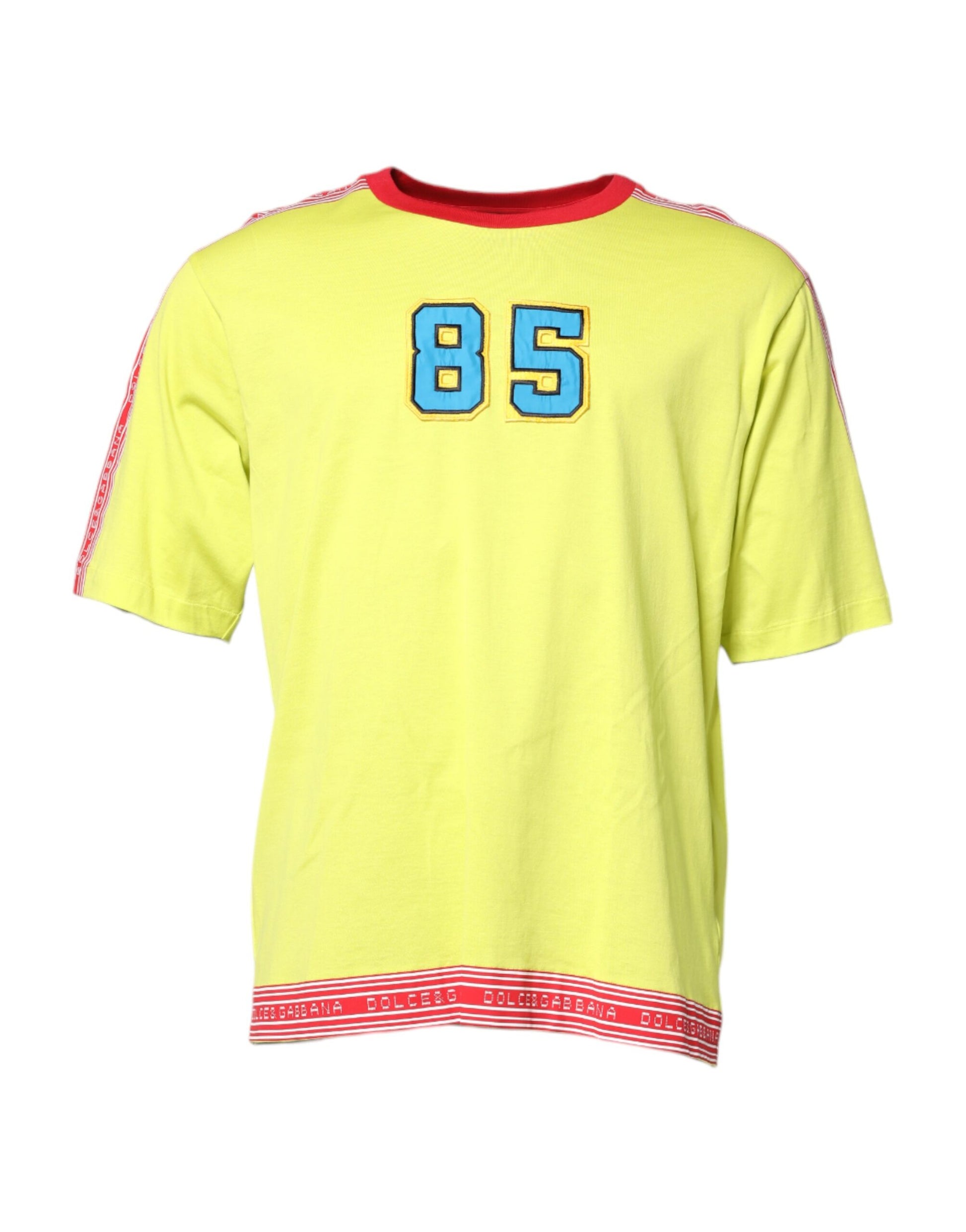 Green Cotton 85 Patch Crew Neck T-shirt