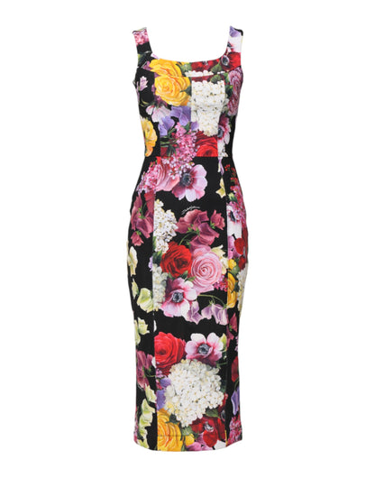 Multicolor Ortensia Patchwork Sheath Dress