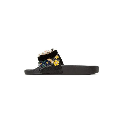 Black Calfskin Women Sandal
