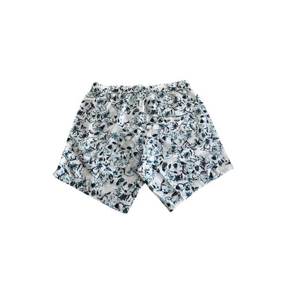 White Polyester Men Swim Short
