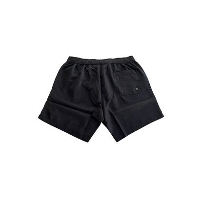 Black Polyester Men Swim Short