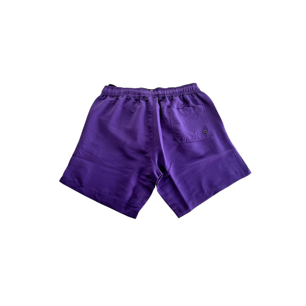 Purple Polyester Men's Swim Short