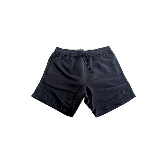 Black Polyester Men Swim Shorts