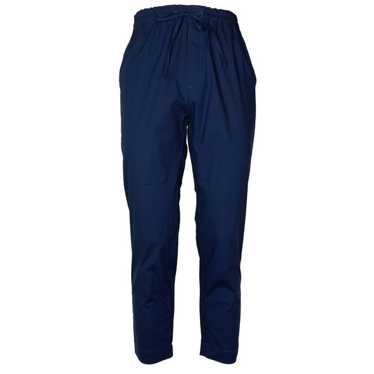Blue Cotton Men Pants