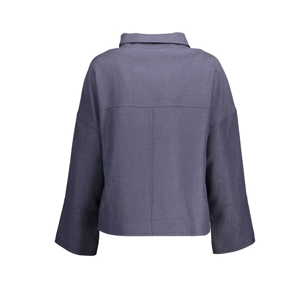 Blue Cotton Jackets & Coat