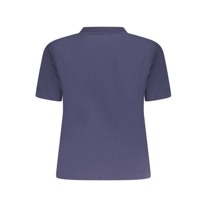 Blue Cotton Women T-Shirt