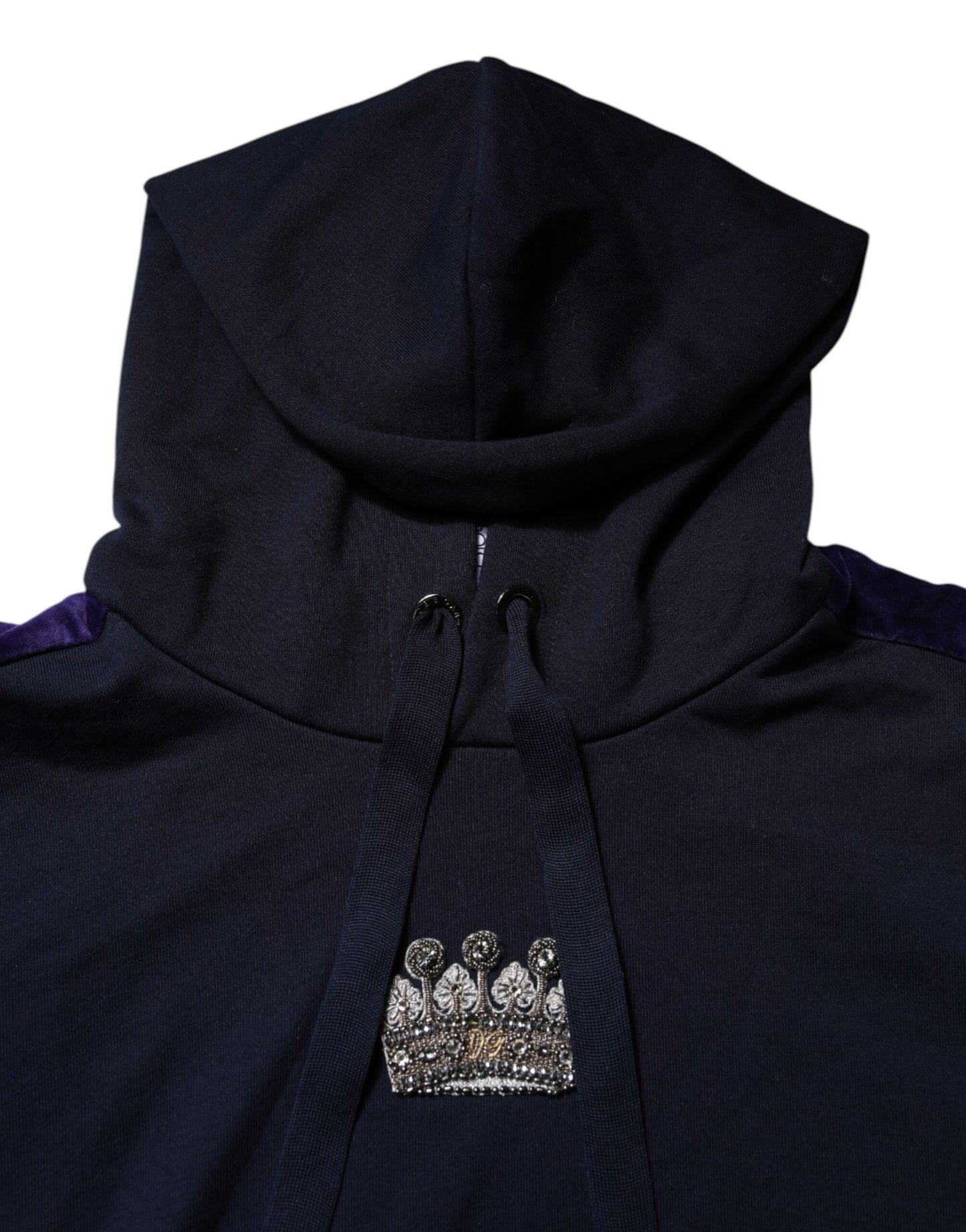 Black Crown Cotton Hooded Sweatshirt Sweater