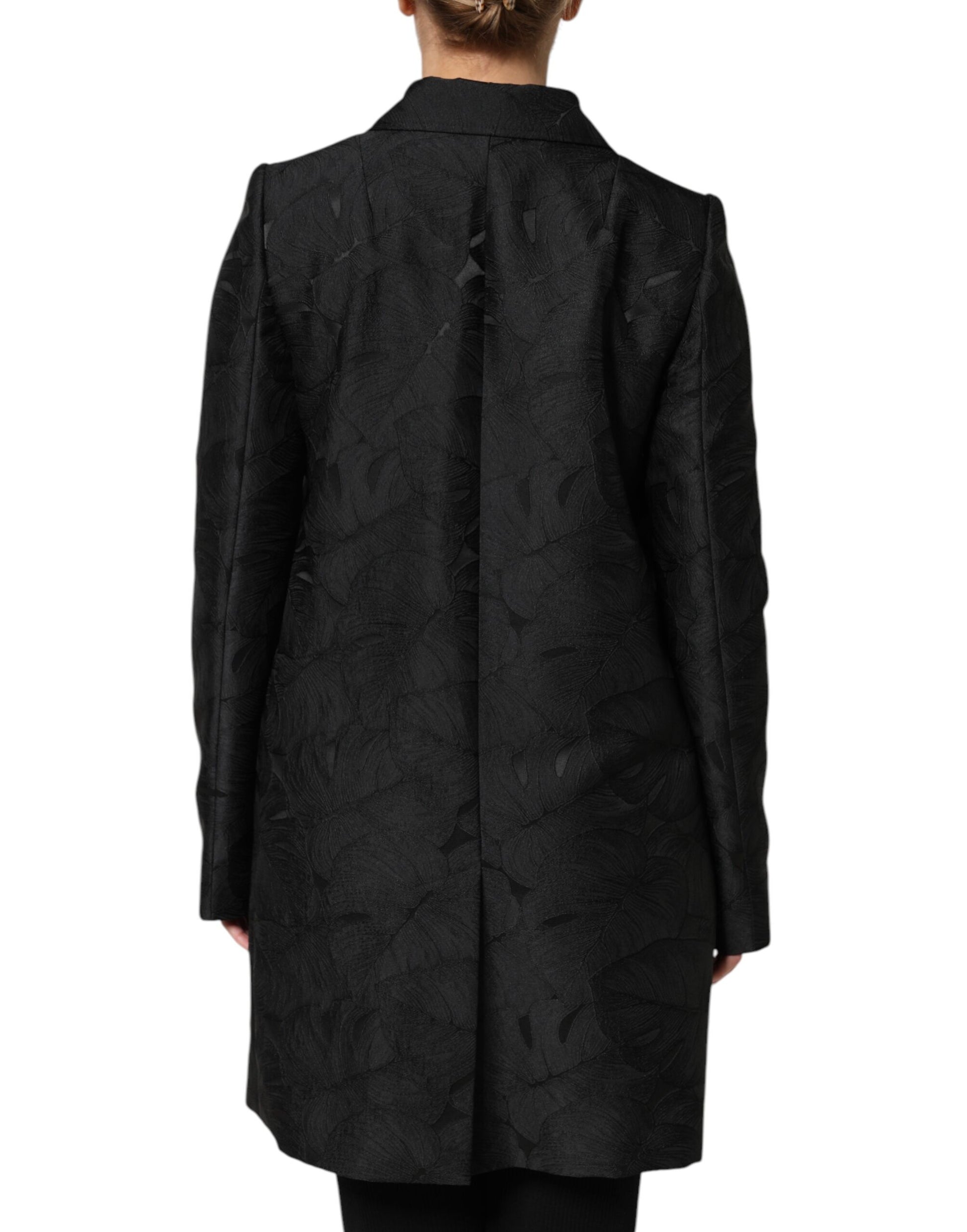 Black Single Breasted Trench Coat Jacket