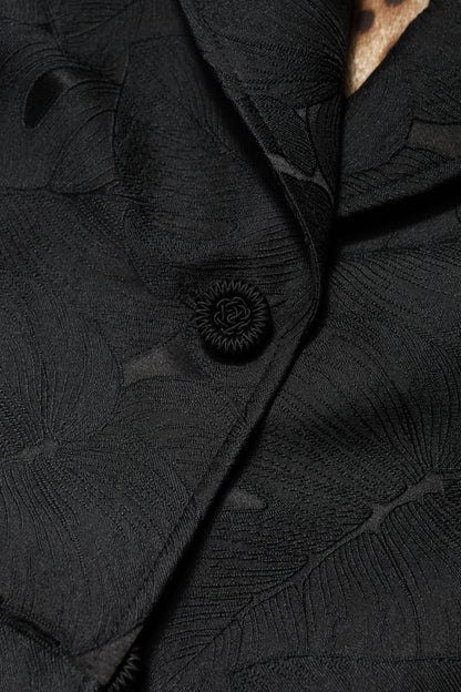 Black Single Breasted Trench Coat Jacket