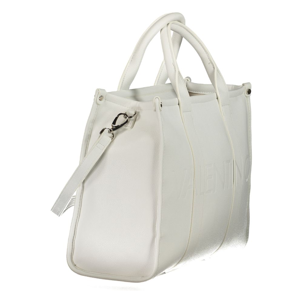 White Polyurethane Women Handbag