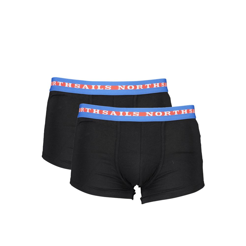 Black Cotton Men Boxer Pair