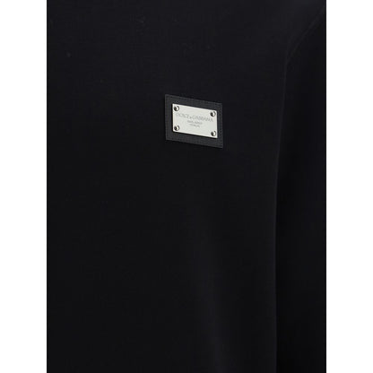 Black Cotton Sweatshirt