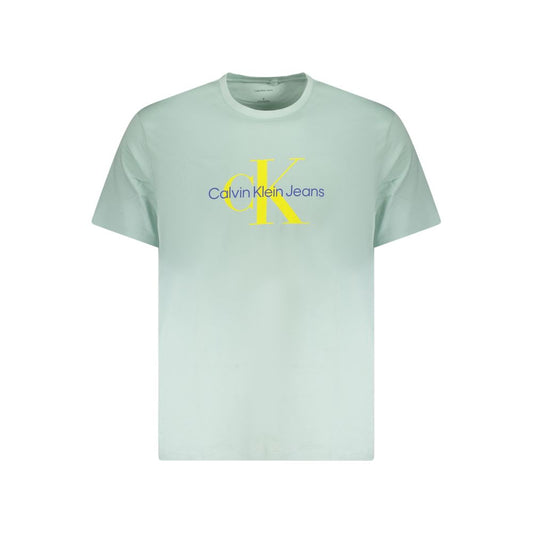Green Cotton Men T-Shirt