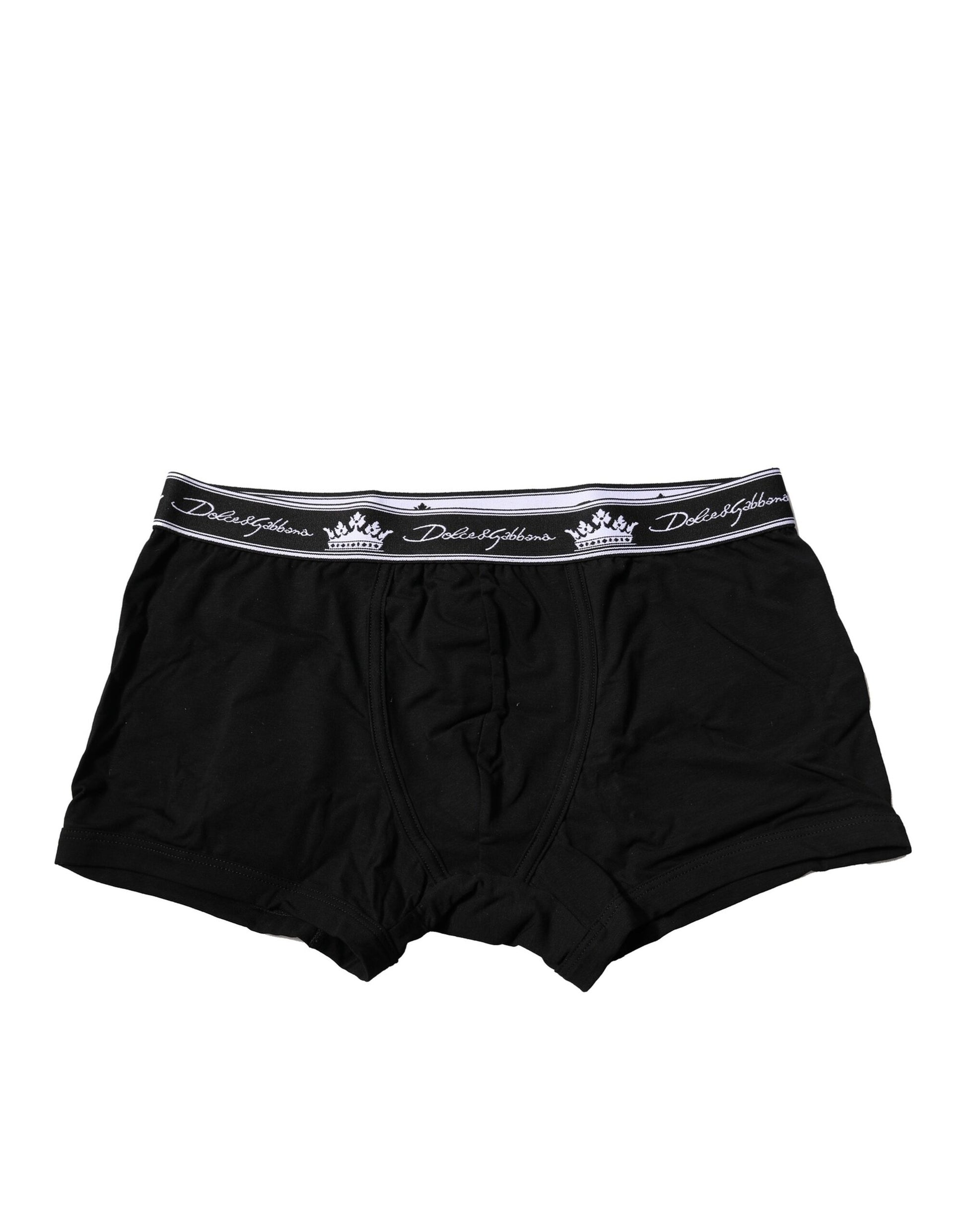 Black Cotton Stretch Regular Boxer Underwear