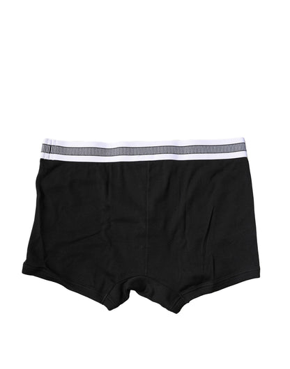 Black Cotton Stretch Regular Boxer Underwear