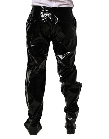 Black Nylon Straight Men Pants
