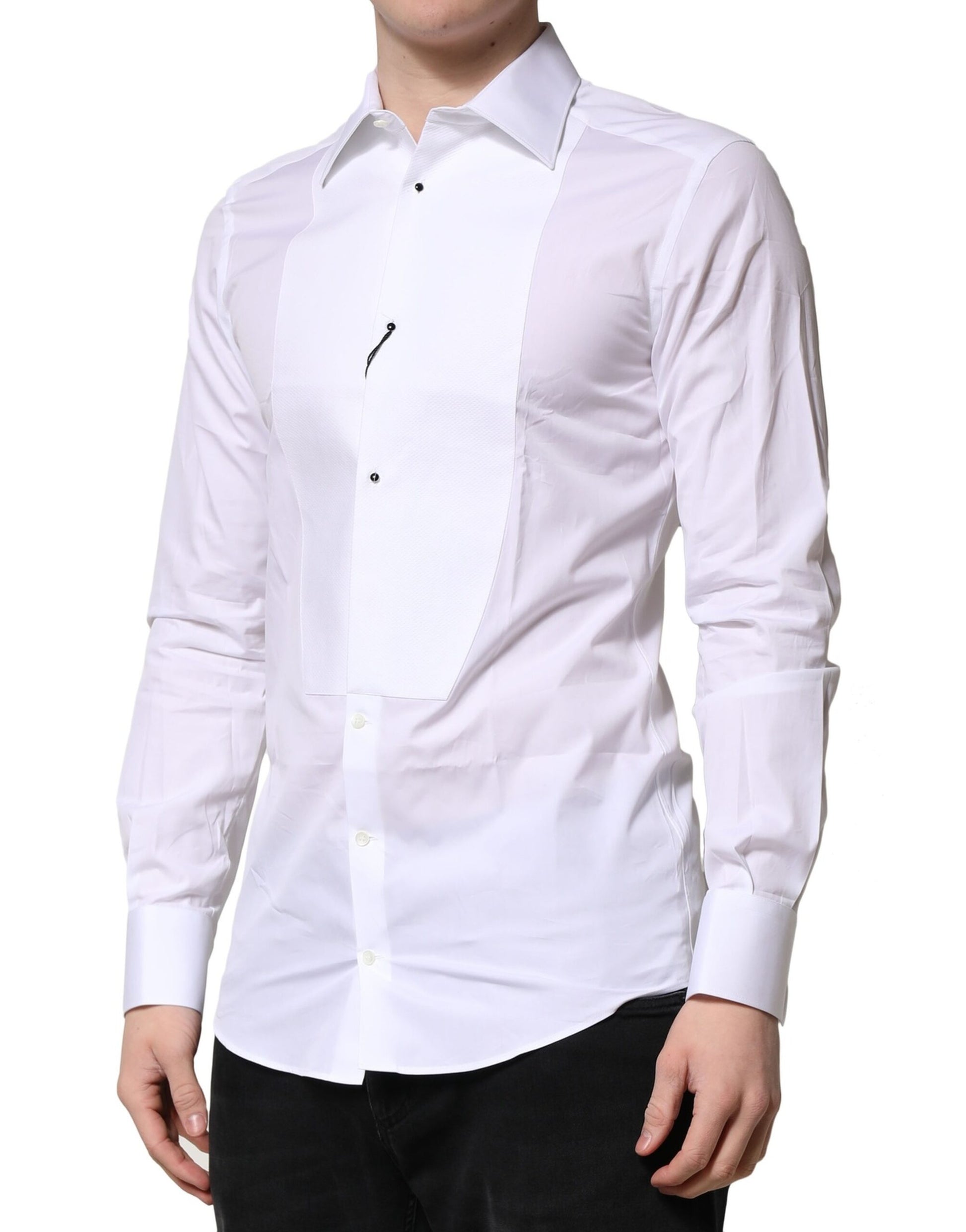 White GOLD Crown Cotton Dress Formal Shirt