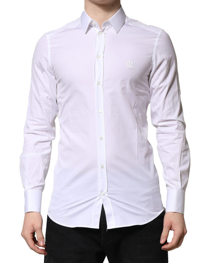 White GOLD Long Sleeves Men Dress Formal Shirt