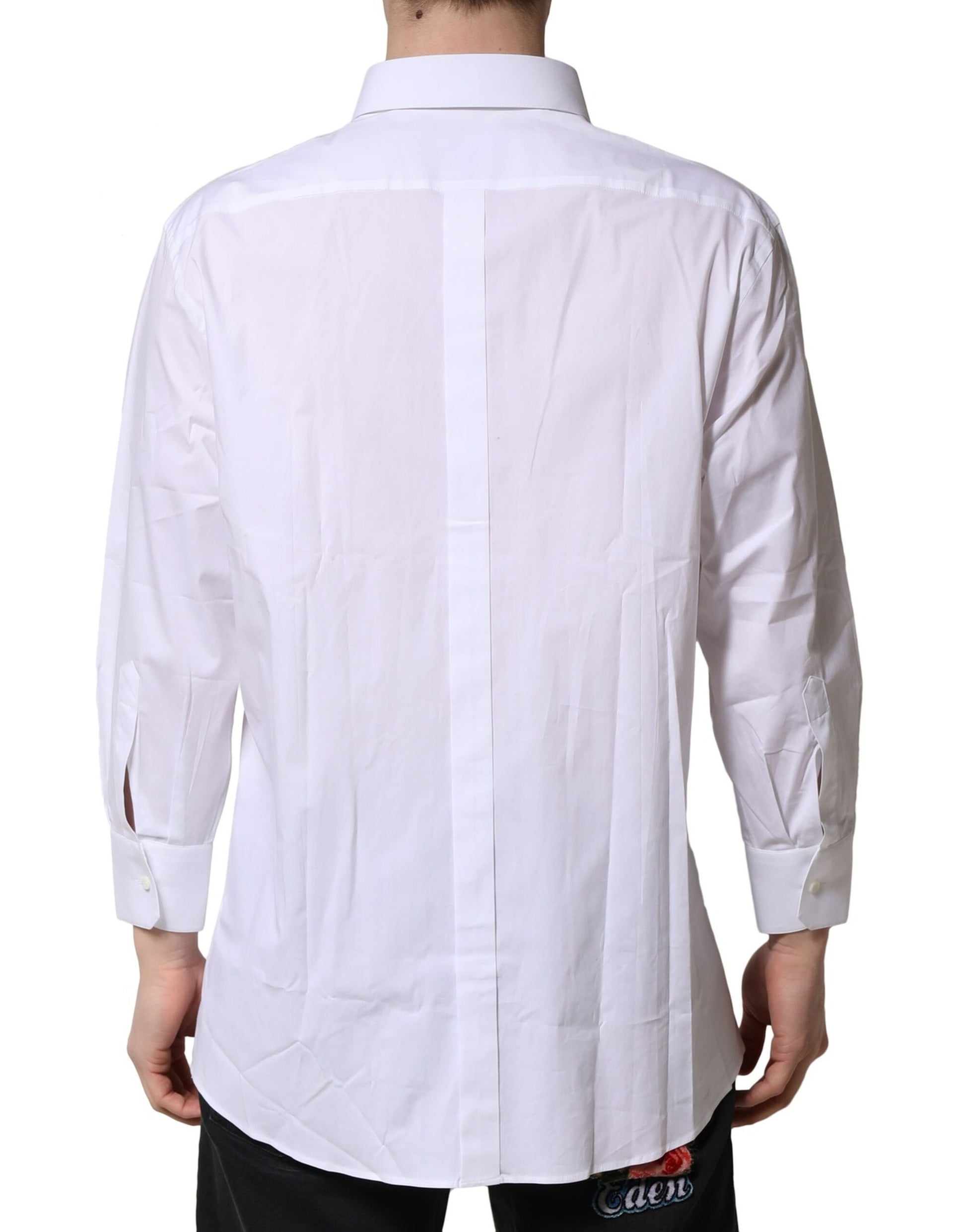 White GOLD Long Sleeves Dress Formal Shirt