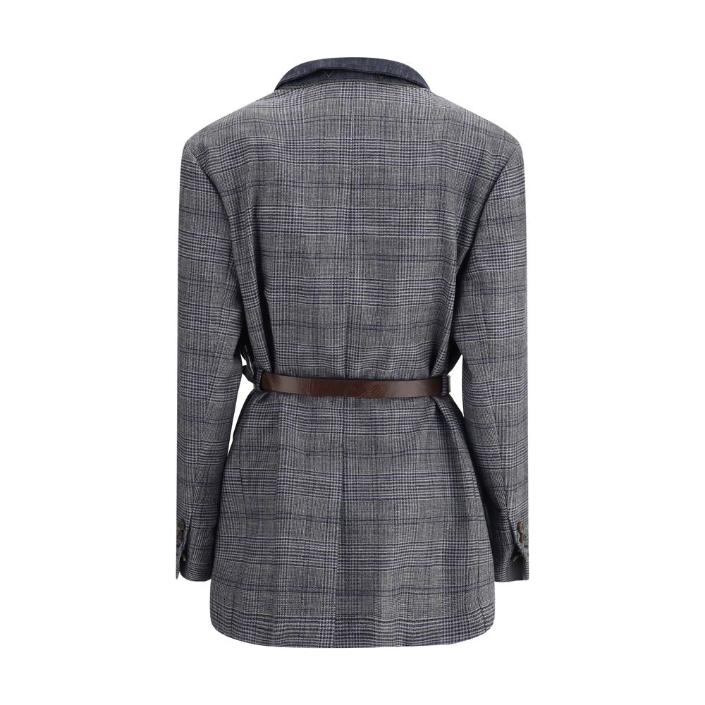 Gray Fleece Wool Blazer