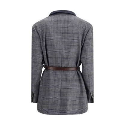 Gray Fleece Wool Blazer