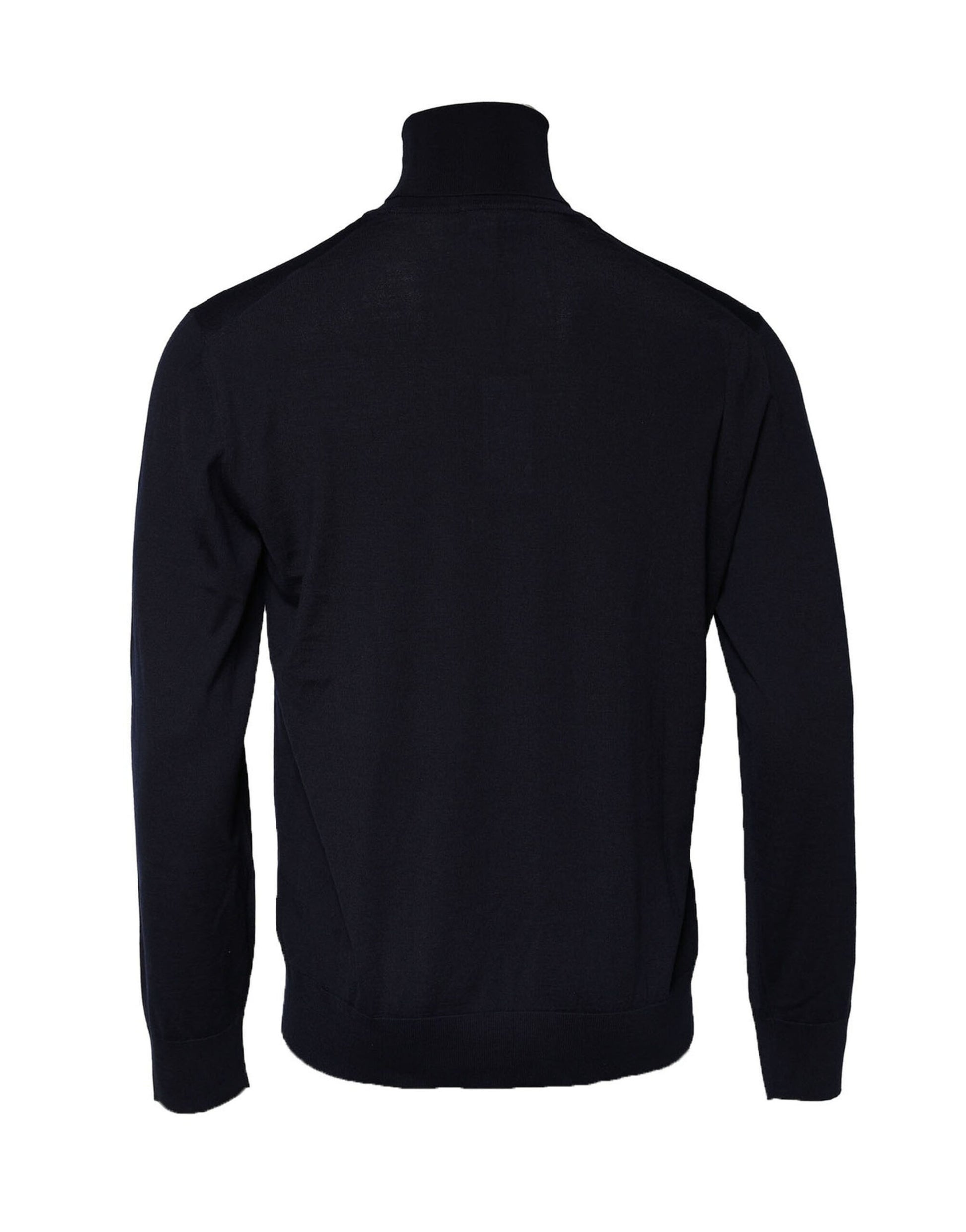 Blue Long Sleeve Turtleneck Pullover Sweater