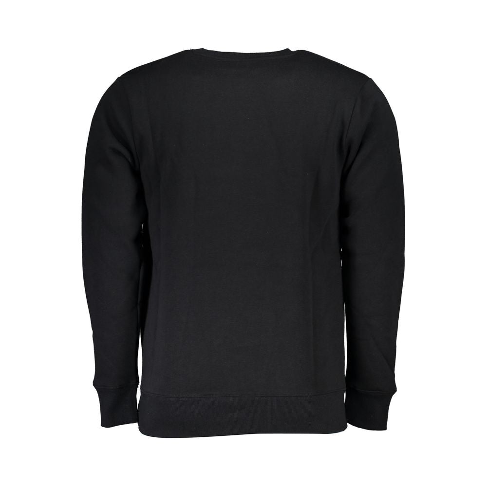 Black Cotton Men Sweater