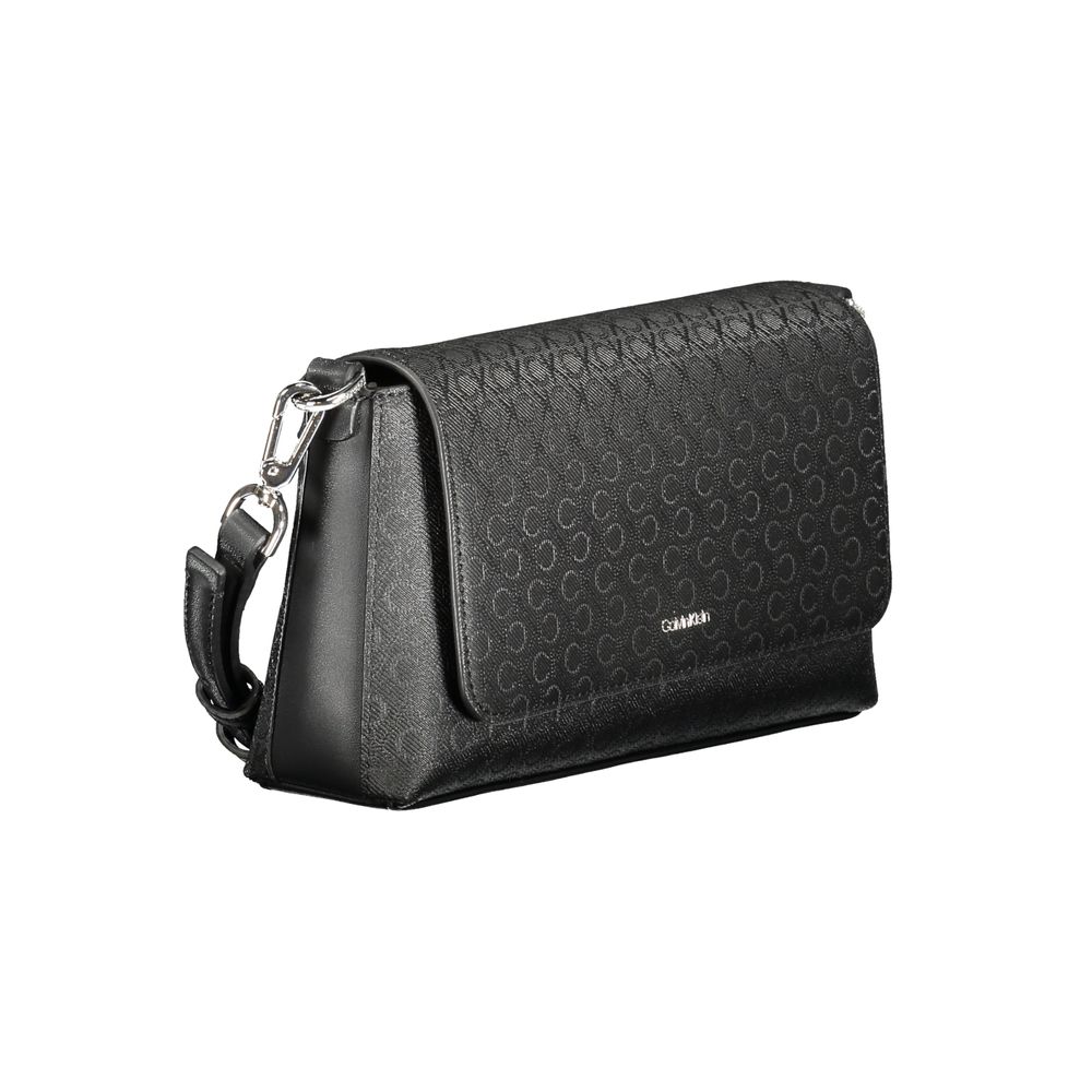 Black Polyester Women Handbag