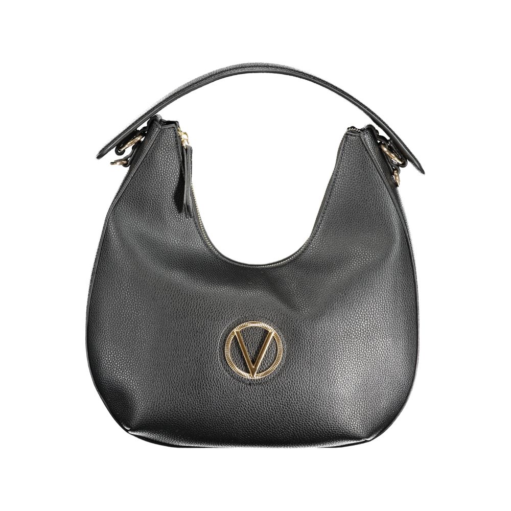 Black Polyurethane Women Shoulder Bag