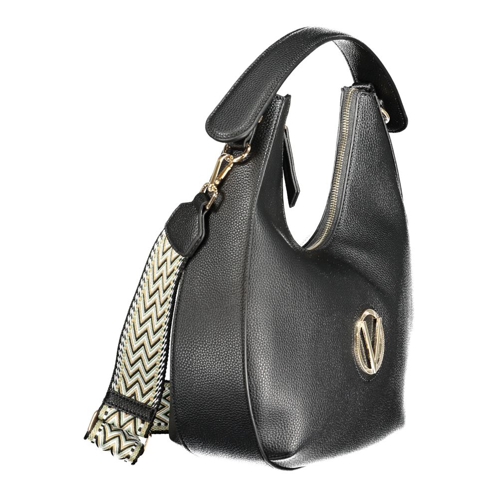 Black Polyurethane Women Shoulder Bag