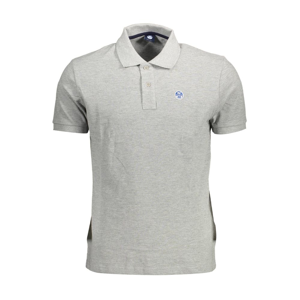 Gray Cotton Polo Shirt