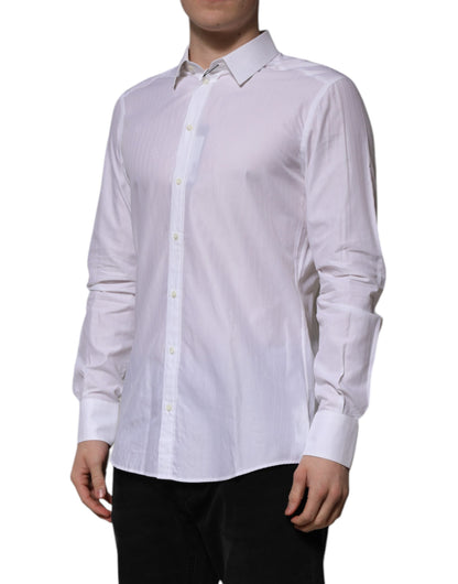 White Cotton MARTINI Long Sleeve Formal Shirt