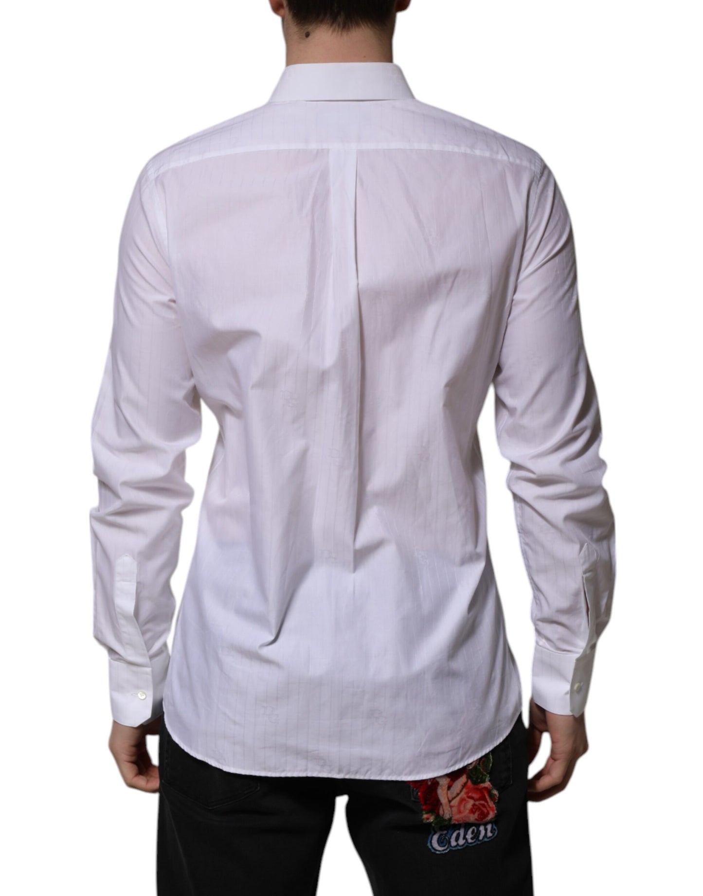 White Cotton MARTINI Long Sleeve Formal Shirt