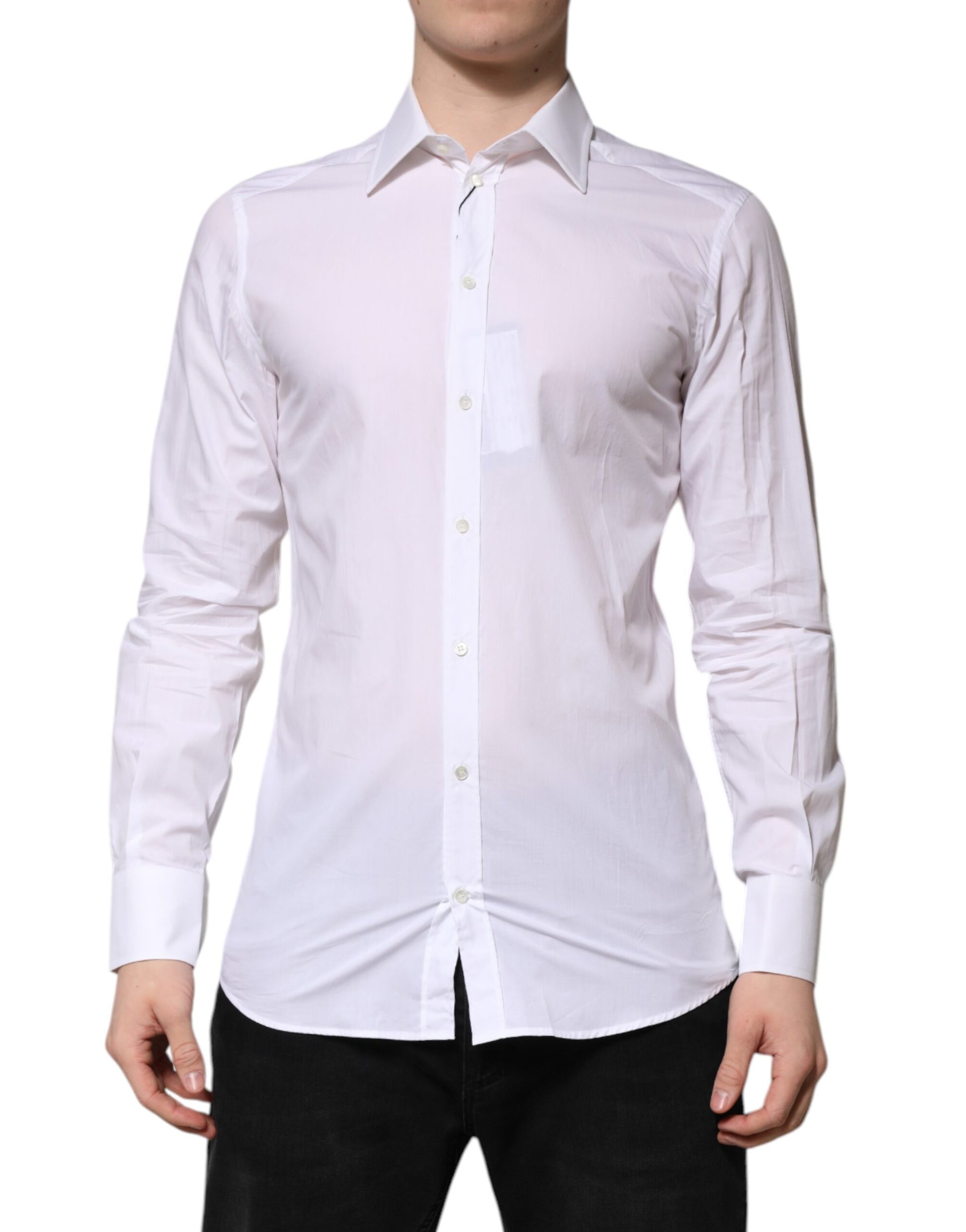 White GOLD Long Sleeves Dress Formal Shirt