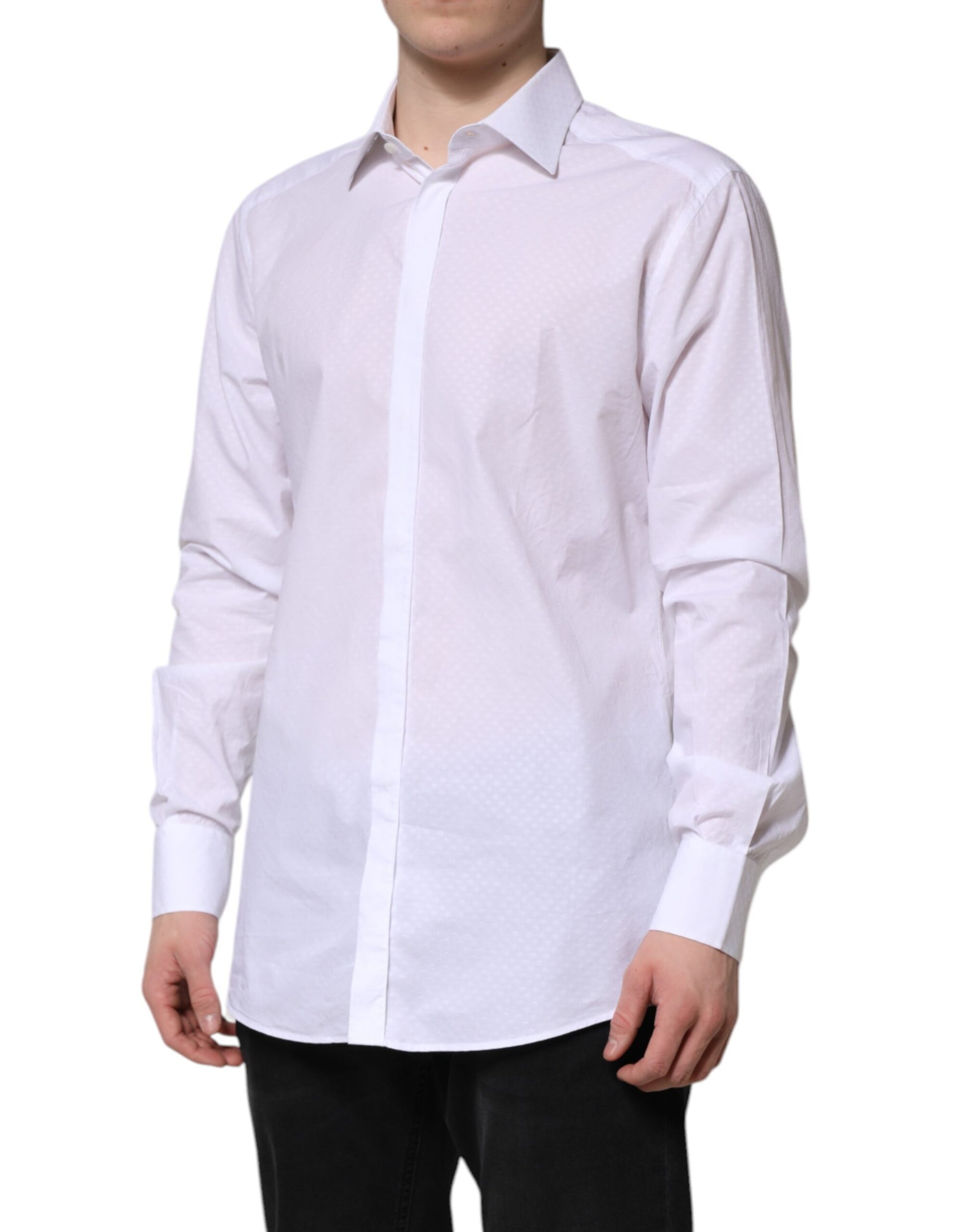 White GOLD Cotton Long Sleeves Formal Shirt