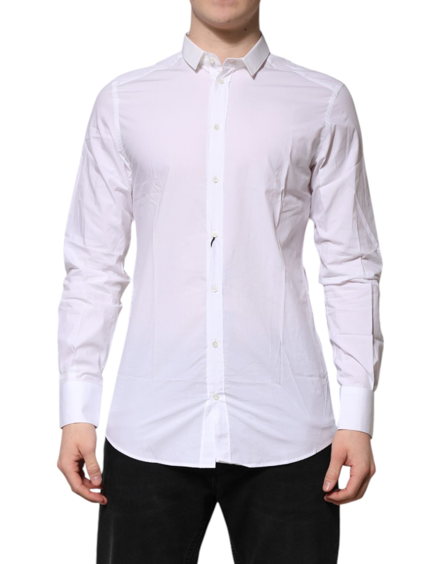 White GOLD Cotton Long Sleeves Men Formal Shirt