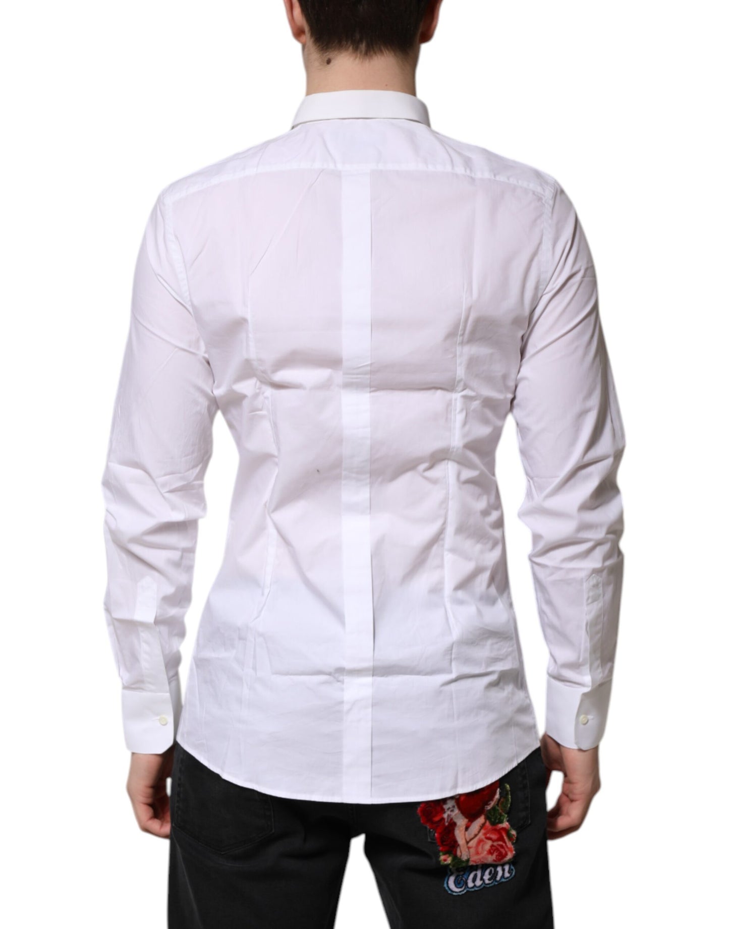 White GOLD Cotton Long Sleeves Men Formal Shirt