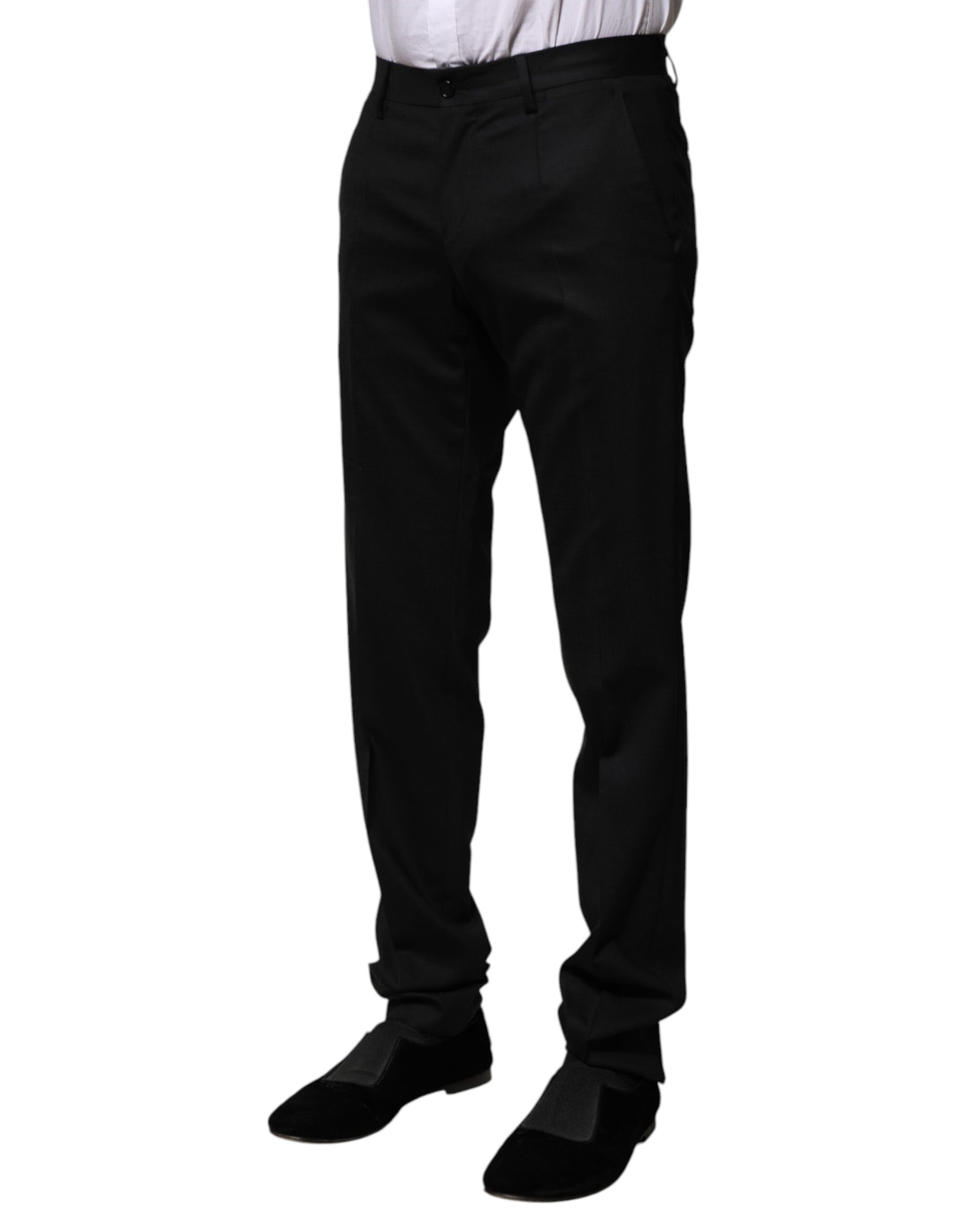 Black Wool Formal Dress Pants