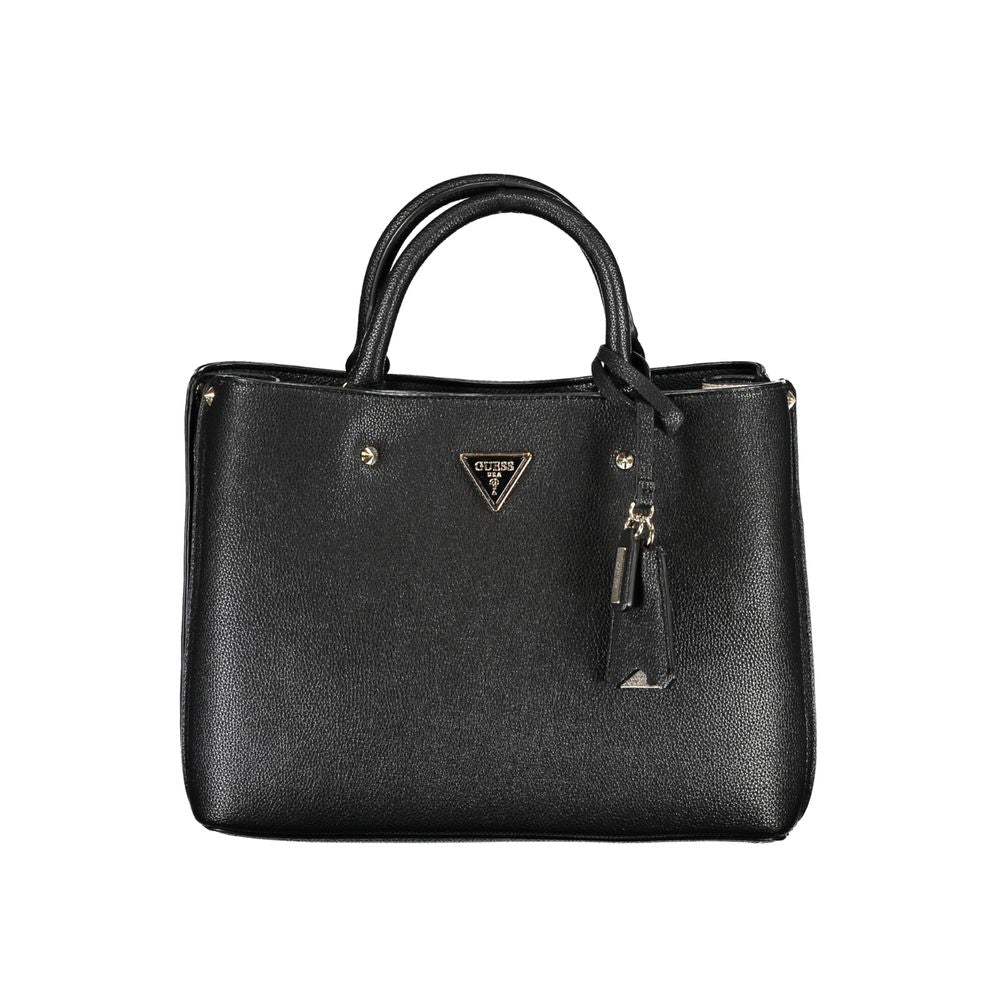 Black Polyurethane Women's Handbag