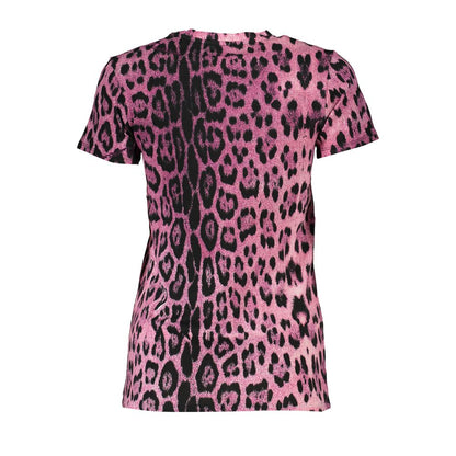 Pink Cotton Women T-Shirt