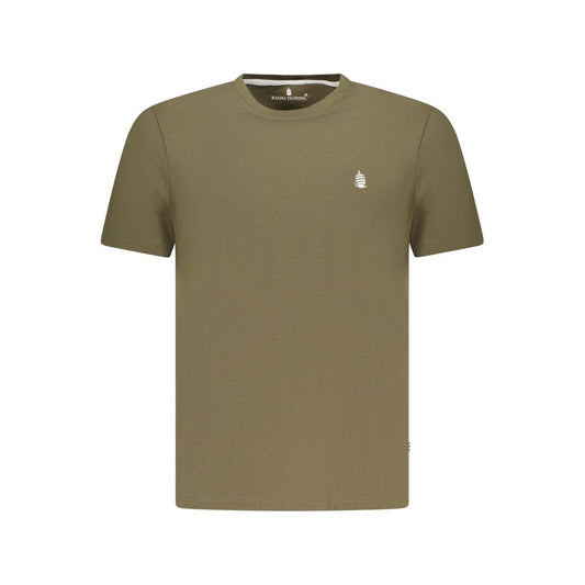 Green Cotton Men T-Shirt