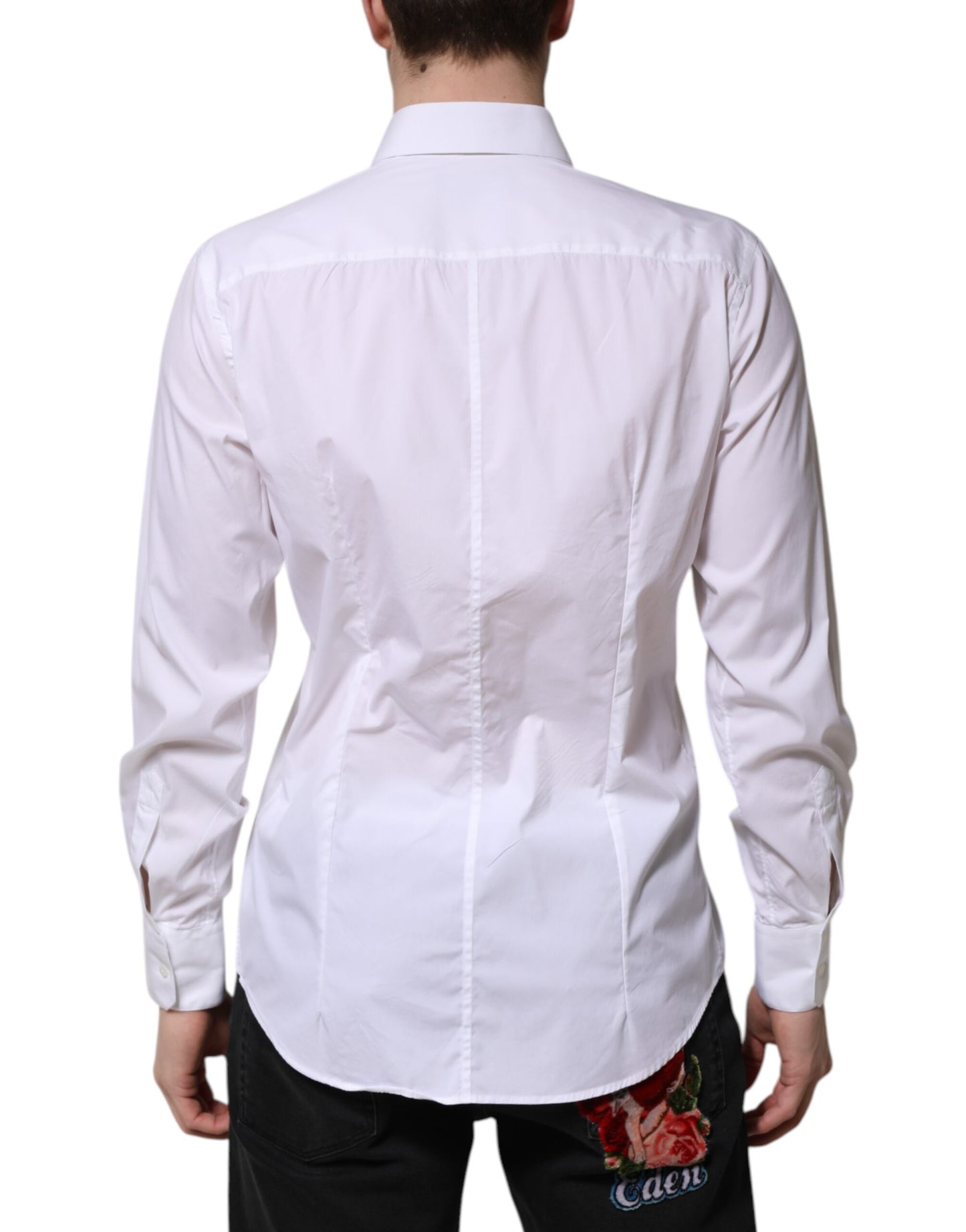 White Cotton MARTINI Long Sleeve Dress Shirt